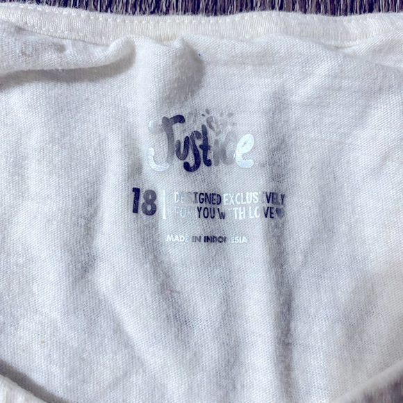 Justice girls size 18 gold & red flip sequin Eiffel Tower white tank top - Picture 3 of 3